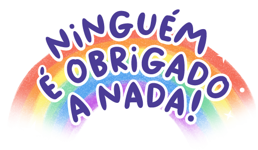 Sticker com frase "Ninguém é obrigado a nada"